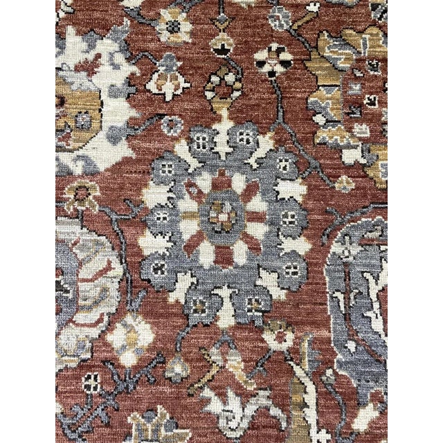 2020s Hand Knotted Oushak Design Wool Rug. 8'01" X 9'11" For Sale - Image 5 of 5