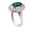 Estate 0.85ct Diamond & 4.72ct Emerald Ring in 18k Gold For Sale In New York - Image 6 of 6