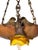 Antique Neoclassical Amber /Honey Alabaster, Gilt Bronze Chandelier W-Griffin Mounts For Sale In New York - Image 6 of 18