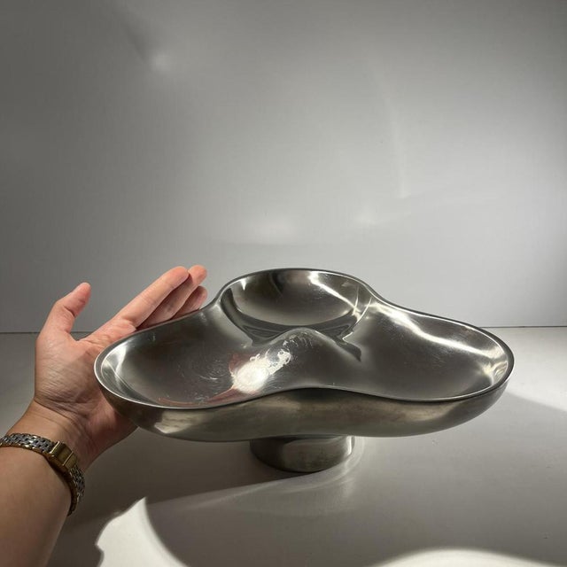 Modern Tripartite Dish in Stainless Steel by Karim Rashid for Georg Jensen, Denmark, 1970s For Sale - Image 3 of 14