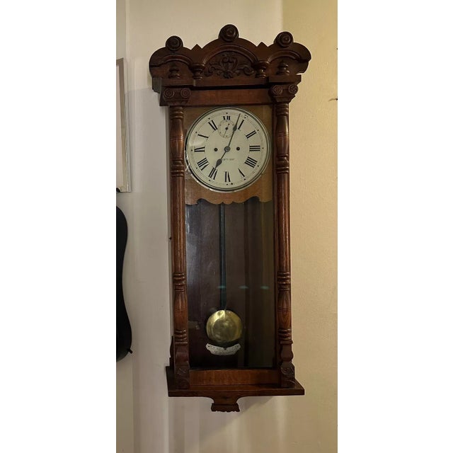 Large 19th Century 30 Day Regulator Wall Clock- New Haven