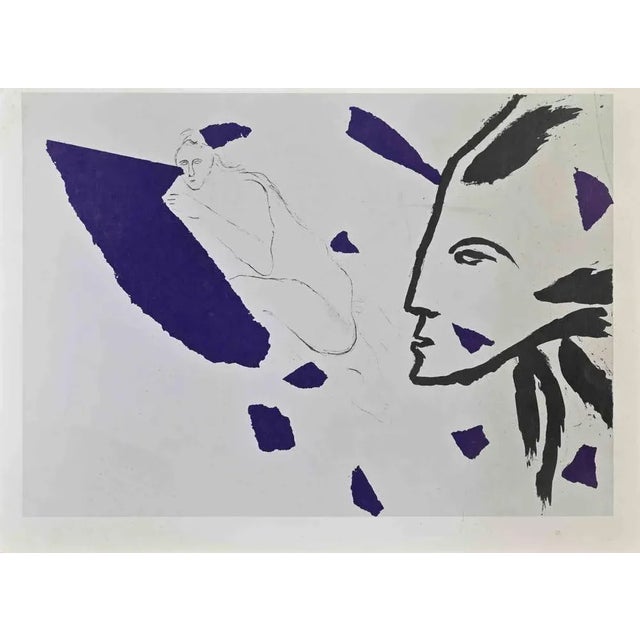 Untitled, xiv winter olympics games is a vintage poster realized by the artist mimmo paladino, in occasion of the xiv...