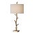 Glam Gold Faux Bois Lamp For Sale