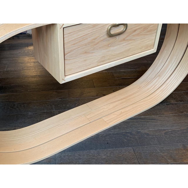Bent Ash Wood Side Table With Single Drawer by Megan Remington For Sale - Image 15 of 16