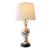 Vintage Floral Ceramic Table Lamp, White Hand-Painted Flower Motif, Traditional Cottage Style, 29” Tall, Decorative Accent Lamp For Sale