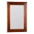 American Federal Mahogany Wall Mirror With Fan Inlay, Original Hand Silvered Glass, Circa 1810–1825 For Sale