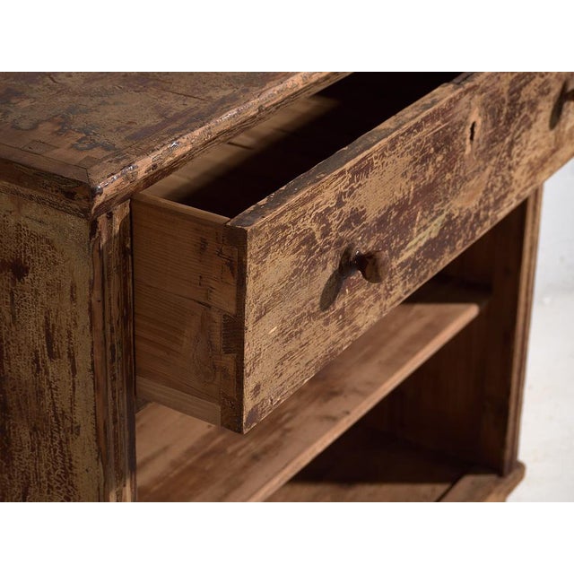 Wood Counter with Maroon Shades, 1920s For Sale - Image 7 of 16