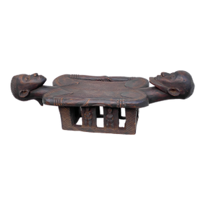 20th C. African Dogon Carved Wood Marriage Stool