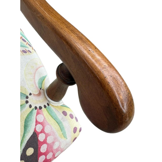 Set of 2 Louis XIV Style Armchairs, 20th Century Upholstered Monkey Chairs Palm Beach Jungle Style With Asian Flair For Sale - Image 9 of 12