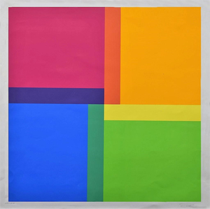 Richard Lohse, Geometric Composition, 1970s, Lithograph