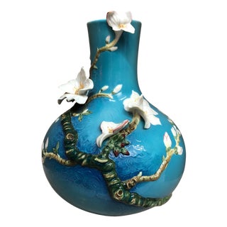 Franz Vase with Almond Flowers For Sale