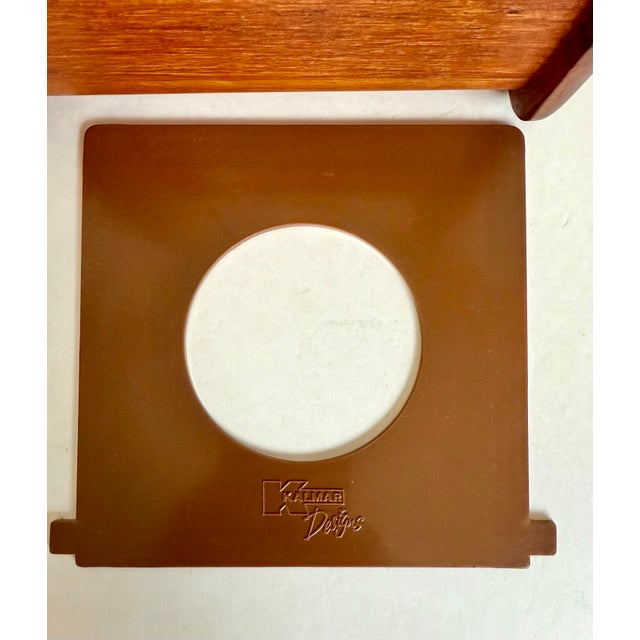 Danish Modern Kalamar Designs Teak Tambour Roll-Top CD Storage Box For Sale In Los Angeles - Image 6 of 12