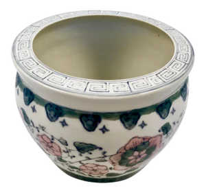 1970s Chinese Hand Painted Planter