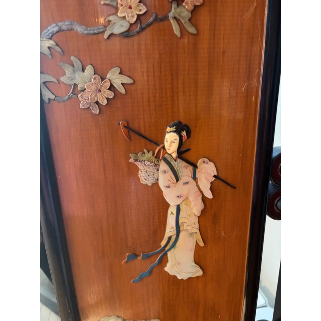 1960s Mid Century Chinese Room Divider Screen For Sale - Image 5 of 6
