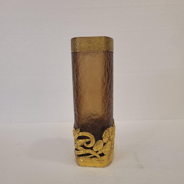 Art Nouveau Glass and Ormolu Vase by Victor Saglier, France, 1890 For Sale - Image 6 of 18