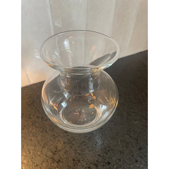 Hand blown glass vase. Very heavy. Acid etched w/signature on bottom. Great as a wedding or anniversary gift