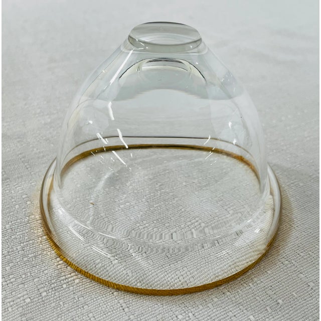 Gold/Crystal Wine Glasses and Dessert Glass Bowls, Set of 12 For Sale - Image 12 of 13