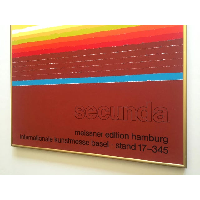 Arthur Secunda Vintage 1980 Serigraph Print Framed Modernist Swiss Exhibition Poster For Sale - Image 12 of 13