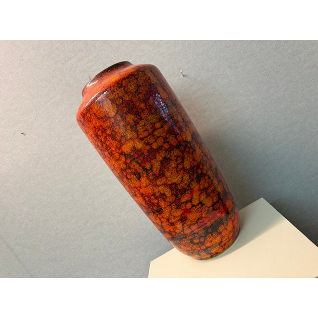 Vintage Fat Lava Vase in Orange from Scheurich, 1970s, in Very Good conditions. Designed 1970 to 1979 This piece has an...