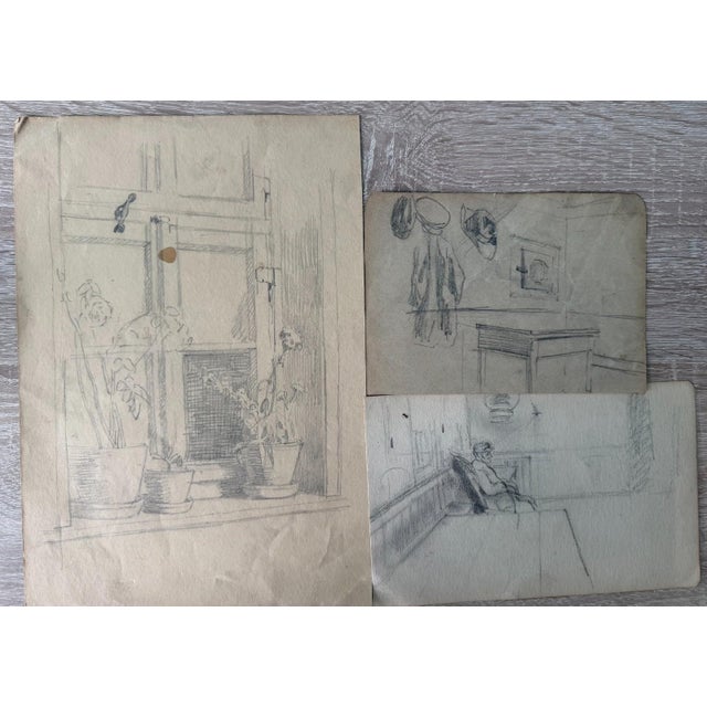 Heinrich Pforr (Laudenbach am Hohen Meißner 1880-1970 Hann. Münden), Collection of five drawings on three sheets, "Father...