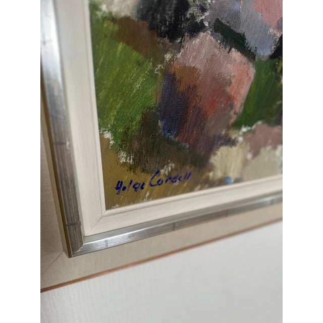 Mid-Century Modern Helge Cardell, Coast, 1950s, Oil on Canvas, Framed For Sale - Image 3 of 18