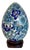 Vintage Display Size Blue Floral Cloisonné Egg on Wood Stand For Sale