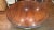 Transitional Two-Tone Round Pedestal Dining Table With Carved Apron and 22” Leaf For Sale - Image 3 of 7