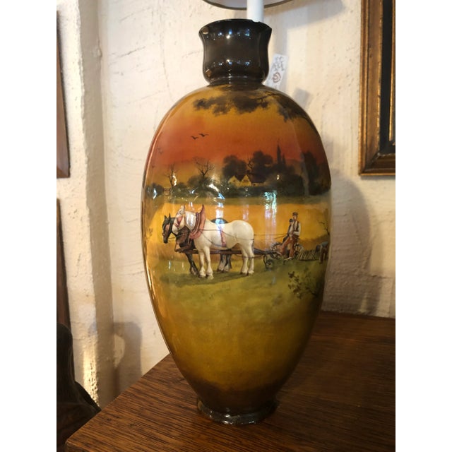 1980s Royal Doulton Hand Painted Glazed Vase For Sale - Image 10 of 13