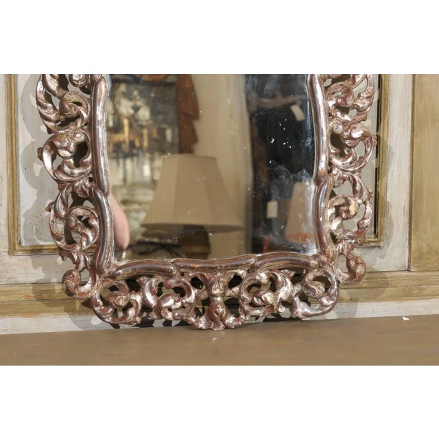 Glass Early 20th Century Ornately Carved Italian Mirror For Sale - Image 7 of 10