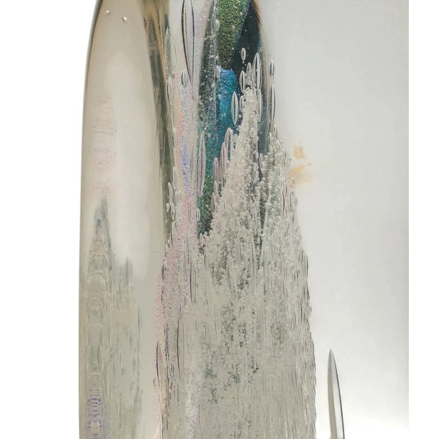 Rolling Karg Iridescent Art Glass Sculpture , Uniq!ue ,Museum Quality For Sale - Image 4 of 9