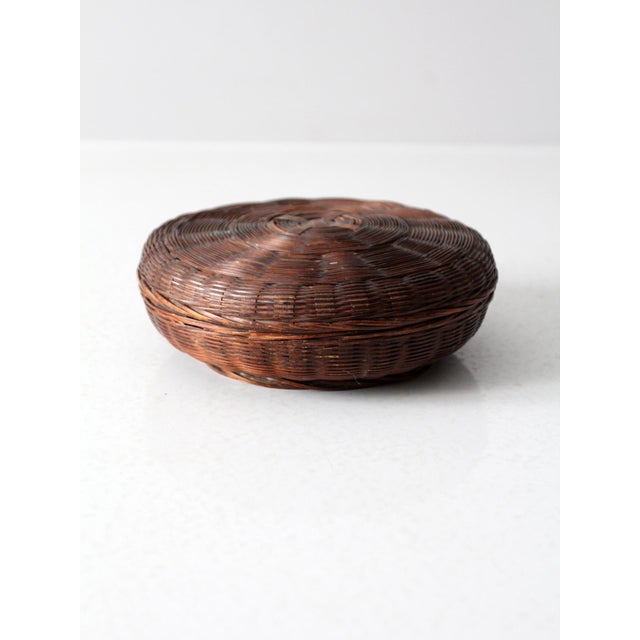 Wood Antique Chinese Sewing Basket For Sale - Image 7 of 10