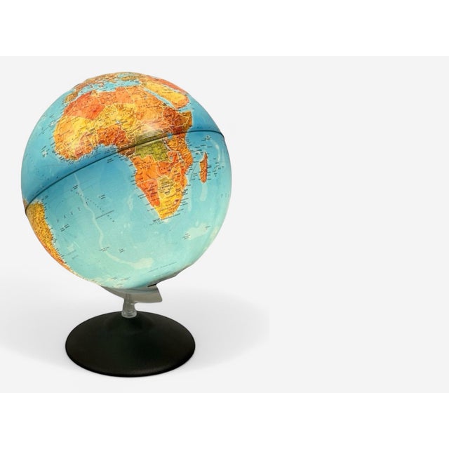 Plastic Vintage Illuminated Globe by Tecnodidattica, Italy For Sale - Image 7 of 7