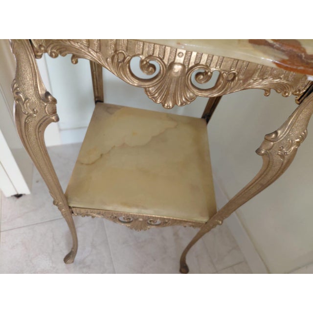 Golden Onyx Coffee Table, 1980s For Sale - Image 3 of 7