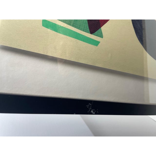 Blue Authentic Wendover Art Group Abstract MCM Giclee Wall Art Global Markings 2 For Sale - Image 8 of 9