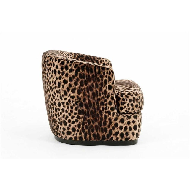 Ancla Swivel Chair in Leopard Print by Moanne For Sale - Image 4 of 6