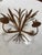Metal Vintage Nora Fenton Tole Sheath of Wheat Candle Wall Sconce For Sale - Image 7 of 7