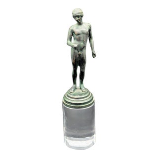 Grand Tour Bronze Statuette: Pompeian Ephebe (C. 1880-1910) For Sale