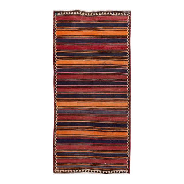 Mid-20th Century Vintage Kilim Runner Rug 5' 2" X 10' 10''. For Sale