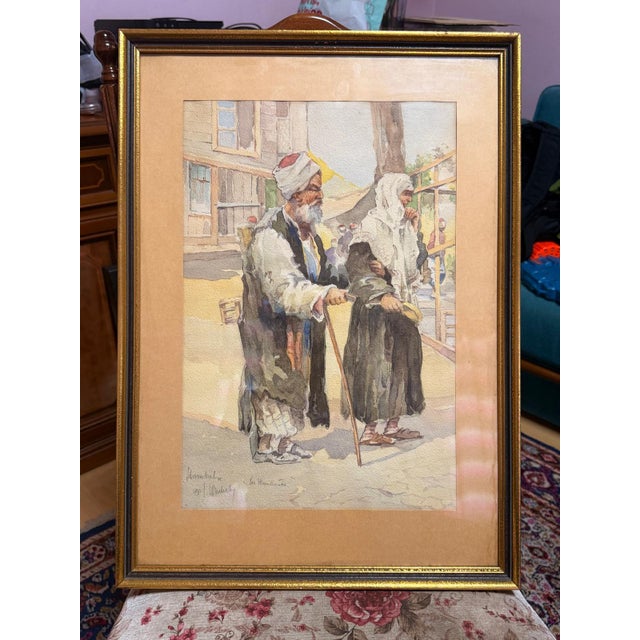 Pair of Signed Orientalist Watercolours by Carl Werner, 19th Century, Set of 2 For Sale - Image 10 of 17