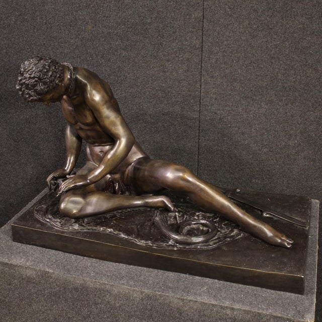 Italian Artist, Sculpture of Dying Gaul, 1920, Bronze For Sale - Image 9 of 13