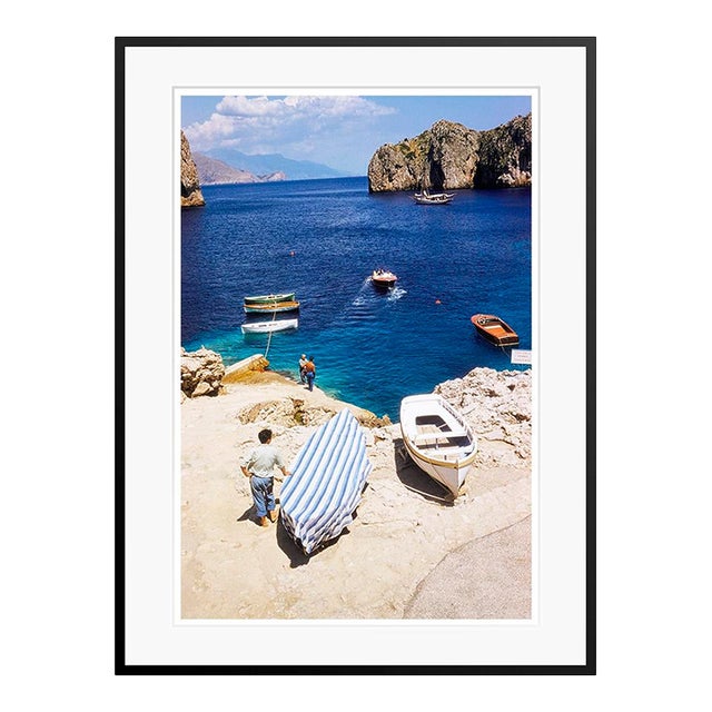 Toni Frissell 'Capri Boats' Archival Pigment Print Framed in Black For Sale