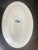 Antique French Ironstone Oval Platter, Faïencerie De Salins (Rigal & Ameline), C. 1885–1910, Blue Garland Border For Sale - Image 4 of 6