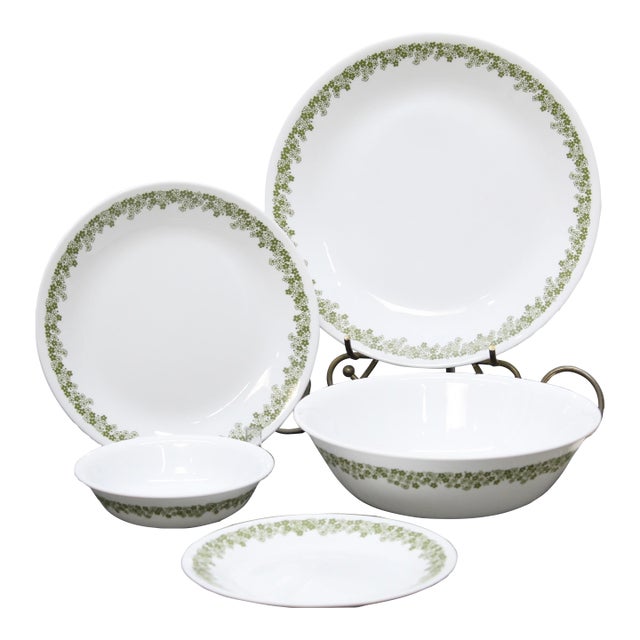 Vintage Crazy Daisy 1970s Corelle Dinnerware | 35 Pc Lot For Sale