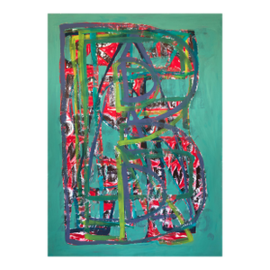 "B R E A K F A S T / (Eating) the Same Thing Every Day" Large Acrylic Painting by Simon Findlay
