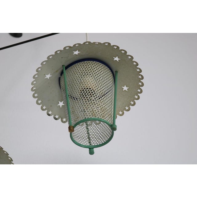 Italian Hanging Lamp with Two Lanterns, 1950s For Sale - Image 13 of 18