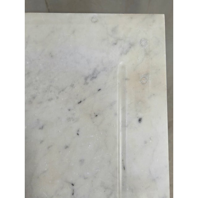 Antique European Pine and Marble Side Table or Nightstand For Sale - Image 9 of 14
