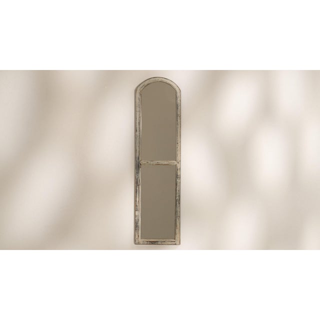 Early 20th Century France Antique White Wood Mirror For Sale In Greensboro - Image 6 of 8