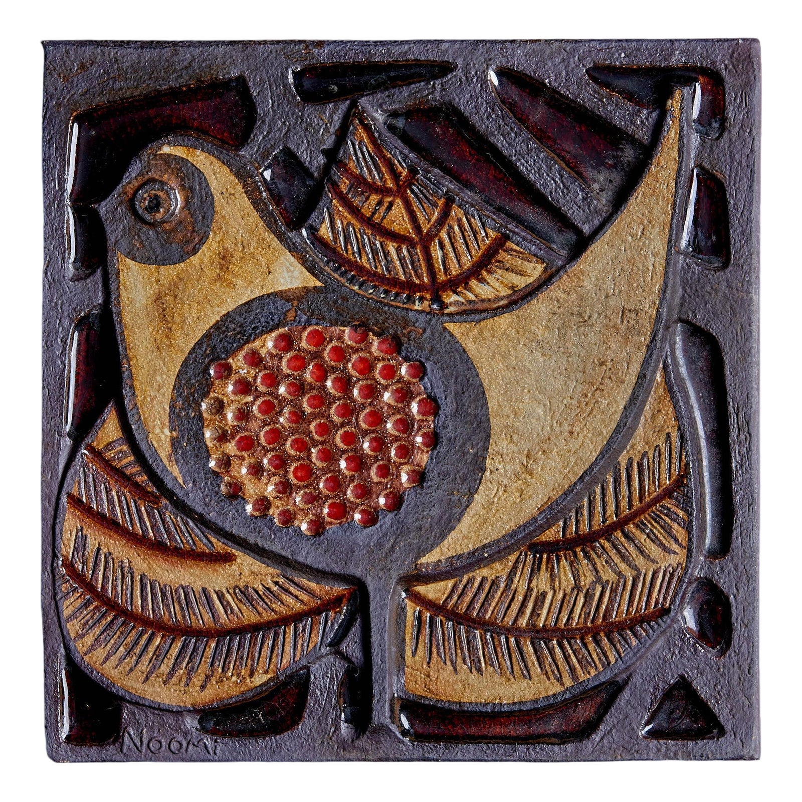 Noomi Backhausen Ceramic Wall Mural Bird attributed to Soholm Denmark ...