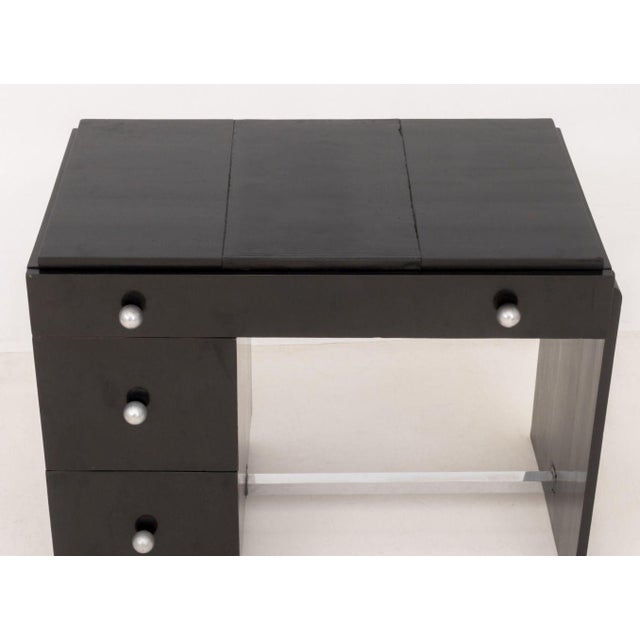Art Deco Art Deco Ebonized Writing Desk For Sale - Image 3 of 8