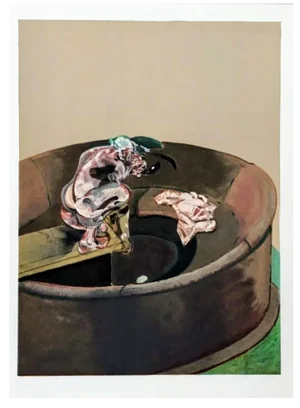 Francis Bacon, Portrait of George Dyer Crouching, Original Lithograph, 1966